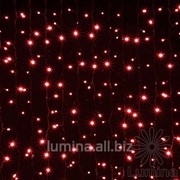 Гирлянда внешняя Delux CURTAIN 456LED 2х1,5м красный/черный IP44 фото