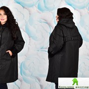 Женская демисезонная черная куртка большие размеры 58-72