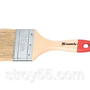 Кисть плоская “Стандарт“ 1“, натуральная щетина, деревянная ручка// MATRIX фото