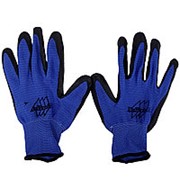 Рабочие перчатки облитые нитрилом синие Q15 фотография
