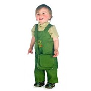 Комбинезон детский зеленый с вышивкой фото