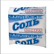 Поваренная пищевая соль “ Экстра“ в полиэтиленовых пакетах по 1 кг, в мешках по 25, 50 кг. фото