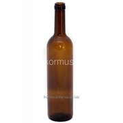 Винная бутылка 0,75 л (коричневое стекло) фото