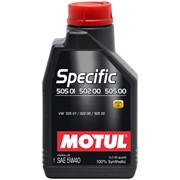 SPECIFIC 505 01 502 00 5W40 1л - 842411 - 100% синтетическое моторное масло с пониженным содержанием сульфатной золы, фосфора и серы (Mid SAPS)