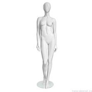 Манекен женский, глянцевый белый, абстрактный, для одежды в полный рост, стоячий прямо, классическая поза. MD-Vita Type 04F-01G фото