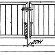 Ворота ВМС шириной 4,5 м, по серии 3.017-3