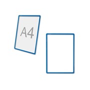Рамка POS для ценников, рекламы и объявлений А4, синяя, без защитного экрана, 290250, (10 шт.) фото