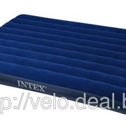 Надувная кровать - матрац Intex 68757 99х191х22см Twin Downy Royal Blue фото