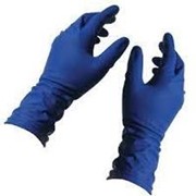 Перчатки смотровые нест сверхпрочные латекс синие High Risk L 25/250 фото