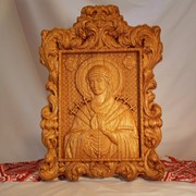 Деревяная икона Девы Марии "Семистрельная"
