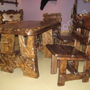 Стол и стулья Егерь под старину для кафе фото