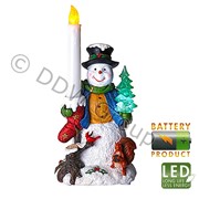 Светильник Снеговик со свечой 24х12см