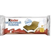 Бисквит KINDER молочный ломтик, 28г фото
