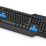 Клавиатура E-Blue Mazer-type X, проводная, игровая, с подсветкой, USB, 8 мультимедиа кл. фото