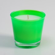 Свеча ароматическая в стакане “Неон“, 9х8,2 см, зеленый фотография