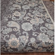 Покрывало из поплина стеганное 180-220 см орнаменты на сером фото