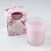 Свеча ароматическая в стакане "Розовые цветы", 8,5х7 см, 140 гр, воск