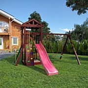 Деревянная детская площадка для дачи Панда Фани Nest 2018 фото