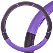 Оплетка SKYWAY Combo-4 L Черно/Фиолетовая экокожа фотография