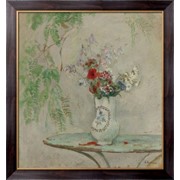 Картина Кувшин с цветами, Лебаск, Анри фотография