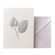 Поздравительная открытка с конвертом Листики (от 5ти штук) фото