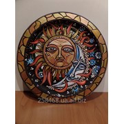 Декоративная тарелка Солнце фото
