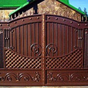 Изготовление металлических ворот и дверей фото