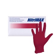 Перчатки нитриловые NitriMax красные (50 пар/уп) фото
