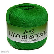 Пряжа FILO di SCOZIA №8 (ярко-зеленый) фото