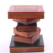 Деревянный табурет ручной работы Книги фотография