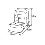 Кресло пластмассовое складное с подложкой All Weather High Back Seat, белый/чёрный 75140WC фото