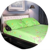 Постельное белье Ранфорс (Polyester / Cotton) Эффект бабочки зеленый Полуторный, Двойной, Евро, Семья фото