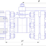 Кран шаровый фланцевый цельносварный ЯГТ 50ФЦ.063.07.00.Б фото