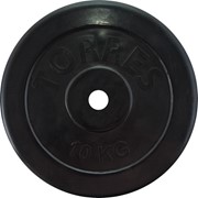 Диск обрезиненный Torres PL507110, D25 мм 10 кг, черный фотография