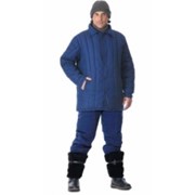 Куртка утеплённая (диагональ, 2,6 кг ваты) тёмно-синяя фото