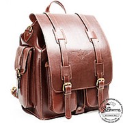 Кожаный рюкзак “Пехотинец“ (коричневый) фото