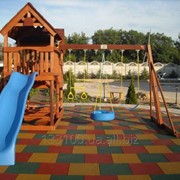 Резиновая плитка для детских площадок фото
