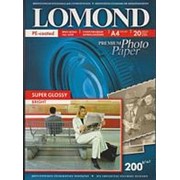 Фотобумага Lomond для струйной печати, А4, 200г, 20л, суперглянцевая, односторонняя 1101112 фотография