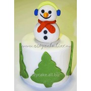 Торт Новогодний Снеговик №018 код товара: 43221 фотография