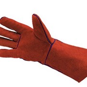 Перчатки спилковые пятипалые с закрытыми швами (краги сварщика) фото