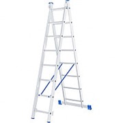 Лестница, 2 х 8 ступеней, алюминиевая, двухсекционная // СИБРТЕХ 97908