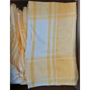 Кухонные полотенца из льняной ткани 60 см 5 шт оранжевые фотография