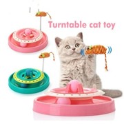 Игрушка-трек для кошек с двумя мячиками Cat Scratch Pan фото