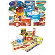 Этикетка для продуктов питания, металлизированная бумага фото