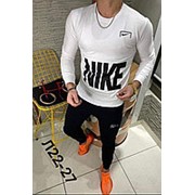 Мужской спортивный костюм Nike белый/черный РО/-42397/1 фотография
