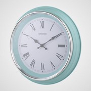 Интерьерные Часы “Hometime“ в Бирюзовом Корпусе фото