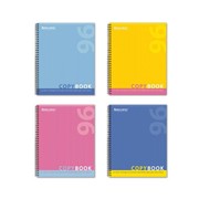 Тетрадь А5, 96 л., BRAUBERG, гребень, клетка, обложка картон, ОДИН ЦВЕТ, 401878, (12 шт.) фото