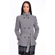 Полупальто из шерстяной пряжи, женское, демисезонное, модель Весна, артикул Ш-008 фото