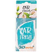 Ароматизатор подвесной картон Paloma Car Fresh Airfreshener COCCO (прессованный картон/елка/елочка/освежитель) фото