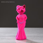 Копилка “Миледи кошка“, флок, розовая, 28 см фотография